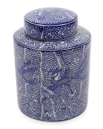 8 Oak Lane Blue Koi Fish Large Jar