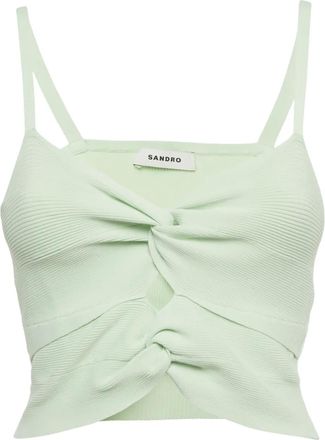 Sandro Top smanicato con dettaglio cut-out - Verde