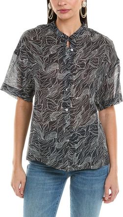 Alpha Studio Semi-Sheer Top