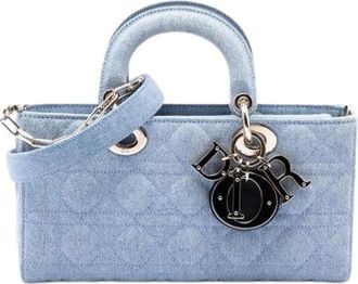 Dior Pre-owned Lady D-Joy - Dames - Pre-owned - Blauw - Maat: ONE Size Leer