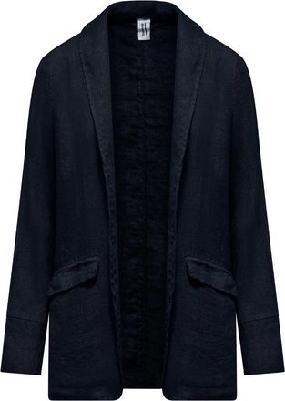 Bomboogie Blazer in Lino e Tela - - Jackets - Donna - Blu - L