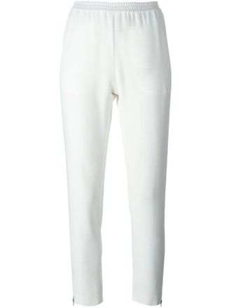 Stella McCartney Tamara cropped trousers - women - Acetate/Spandex/Elastane/Rayon - 36 - White