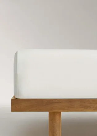 Mango Lenzuolo inferiore culla percalle di cotone bianco avorio - Home - 60x120x15cm - MANGO HOME