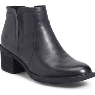 Børn Reece Bootie in Black Leather at Nordstrom Rack, Size 7.5