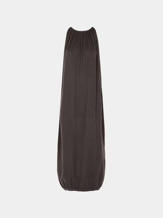 Frenckenberger Drape Cotton and Cashmere Long Dress