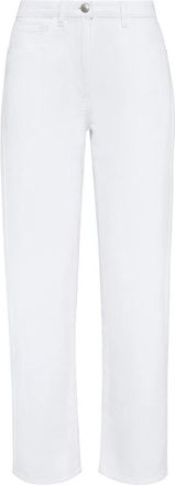 MVP Wardrobe Witte Boyfriend Jeans met Zilveren Knoop - Dames - Regular Fit Jeans - Wit - XS - Katoen - Jeans