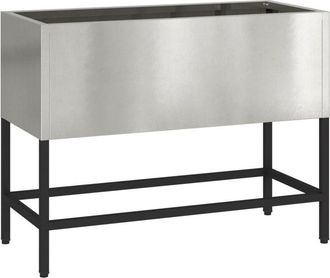 vidaXL Vidaxl - Jardinera Elevada Plateado 60 x 26 x 45 cm Acero inoxidable