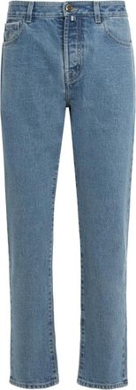 Moorer Slim fit jeans - Heren - Regular Fit Jeans - Blauw - S - Katoen - Jeans
