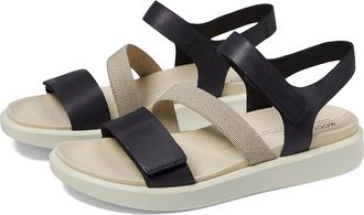 Ecco Flowt 2 Band Sandal Womens Sandals Black : EU 41 (US Womens 10-10.5) M, Leather