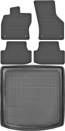 OEM Juego De Alfombrillas De Goma Para Coche Y Maletero Para Seat Le&oacute;n Iii St/kombi (2013-2020)