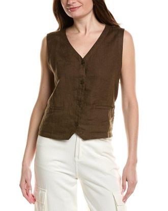 Eileen Fisher Eileen Fisher V-Neck Linen Vest