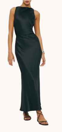 Reformation Casette Silk Dress in Black Size XS