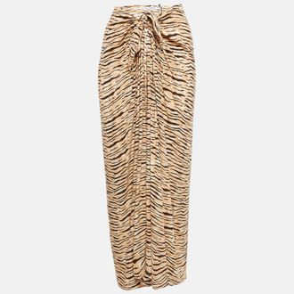 Faithfull The Brand Faithfull The Brand Animal Print Rayon Wrap-Around Skirt