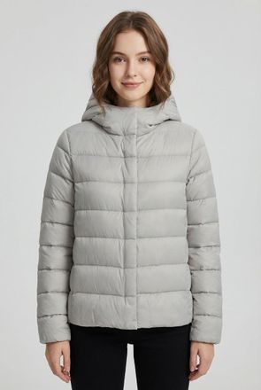 Only Steppjacke ONLY ONLRUBY QUILTED DOWN HOOD JACKET OTW, Damen, Gr. XL, string, Steppware, Obermaterial: 100% Nylon, unifarben, normal, Jacken Steppjacke