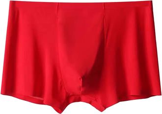 Generic Mens Underwear Soft Comfortable Breathable Trunks with Supportive Design for All Day Wear (Red, XXXL)