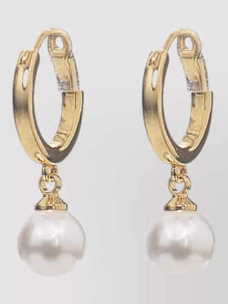 Self Portrait pearl hoop earrings