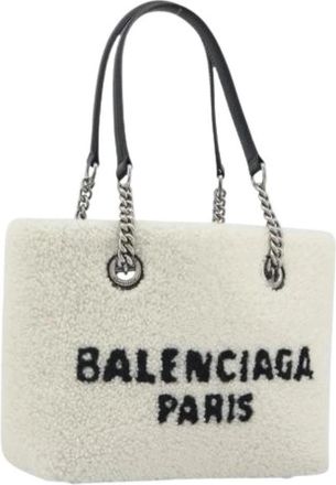 Balenciaga Pre-owned Vintage Tote Bag - Dames - Vintage Shopper - Beige - ONE Size - Wol - Vintage