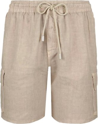 Vilebrequin Heren, Korte broeken, Beige, Maat: L Linnen