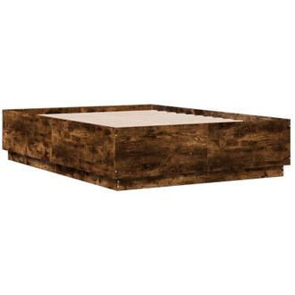 vidaXL Vidaxl - Estructura de cama madera de ingeniería roble ahumado 140x190cm