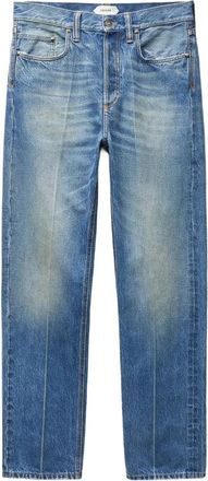 Versace Gedetailleerde Straight Jeans - Heren - Regular Fit Jeans - Blauw - W30 - Leer - Jeans