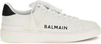 Balmain Bos Taurus Lage Sneakers - Heren - Sneakers - Wit - 44 EU - Leer - Schoenen