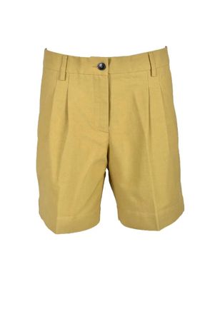 Douuod Beige Cotton Cupro Women Shorts