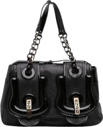 Fendi Pre-owned Vintage Schoudertas - Dames - Vintage Schoudertas - Zwart - ONE Size - Leer - Vintage