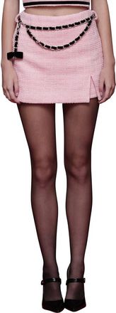 Avec Les Filles High Waist Tweed Skort in Candy Pink at Nordstrom, Size 10