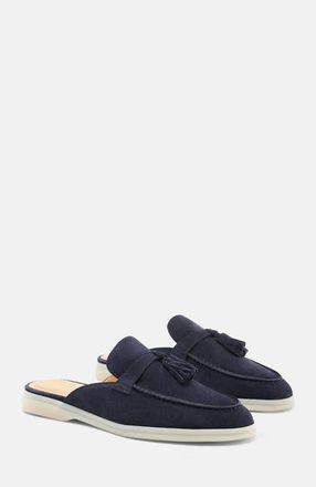 Scarosso Lucrezia Mules in Blue - Suede at Nordstrom, Size 39.5