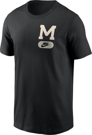 Nike Michigan 2-Hit Nike Mens College T-Shirt in Black | N19900AMWV-PTJ
