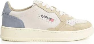 Autry Sneakers, female, Red, 4 UK, Red Leather Trainers with Perforated Design