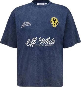Off-white Sporty Skate Tee - Heren - T-shirts - Blauw - 2XL - Katoen - Tops