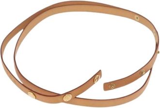 Louis Vuitton Pre-owned Shoulder Strap - Dames - Vintage Accessoires - Beige - ONE Size - Leer - Vintage