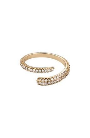 Adornia Pav&eacute; CZ Bypass Ring in Gold at Nordstrom Rack, Size 6
