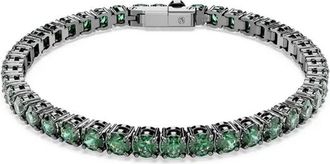Swarovski Matrix Tennis Armband - Dames - Armbanden - Groen - ONE Size - Accessoires