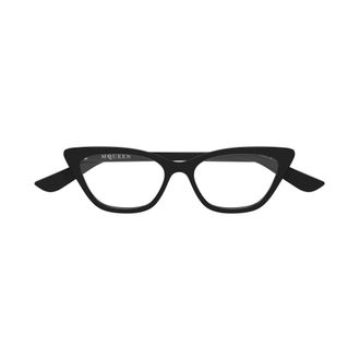 Alexander McQueen Am0560O Optical Frame - female - Alexander McQueen - Glasses - Black - 52 MM - Accessories