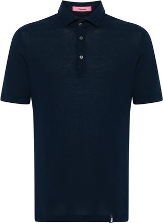 Drumohr Cotton Polo - Heren - Polos - Blauw - M - Katoen - Tops