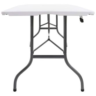 Berkfield Home Durable Folding Garden Table White 180x72x72 cm HDPE | Size: 180 x 72 x 72 cm