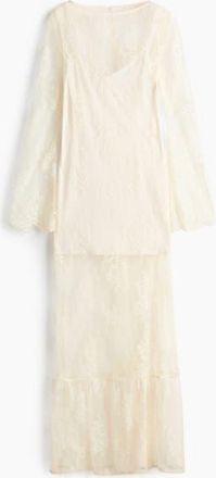 H&M Lace maxi dress in Cream at Nordstrom, Size Xx-Large