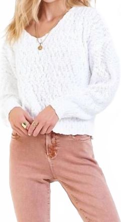 Dear John Denim Lexi V Neck Sweater In Sea Salt