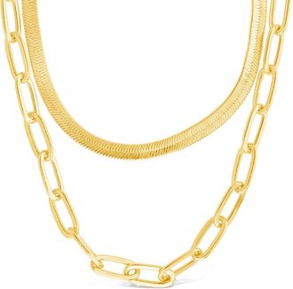 Sterling Forever Brinley Layered Chain Necklace
