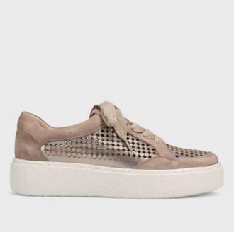 Vaneli Womens Yago Lace Up Sneaker In Shell Mercury