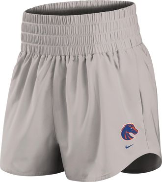 Nike Boise State Primary Logo One Nike Womens Dri-FIT College Shorts in Grey | IM0040-014