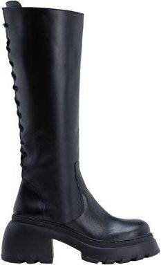 8 by YOOX LEATHER HIGH BOOTS STRING DETAIL