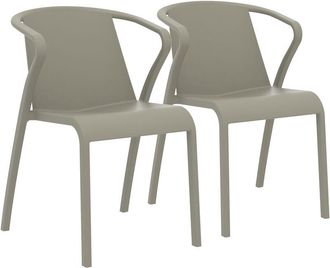 Ezpeleta FADO - Lotto di 2 poltrone da giardino in polipropilene rinforzato - EZPELETA