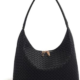 Seward Leather Hobo Bags for Women Small Soft Shoulder Purse Slouchy Tote Handbags with Double Zipper Design