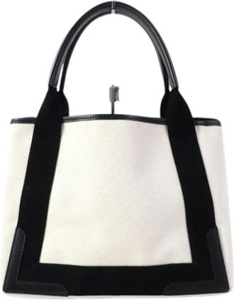 Balenciaga Pre-owned Tote Bags, female, Beige, Size: ONE SIZE Pre-owned Cotton Tote Bag