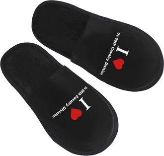 Generic Cotton Slippers I Love Us Th Cavalry Division Soft Sliders With Mute Sole Slippers For Big Kid Adult Winter M