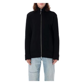 Maison Margiela Cardigans, male, Black, L, Black Knitwear Cardigan Aw25
