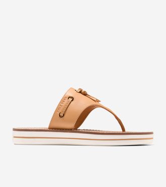 Cole Haan Womens Pinch Long-Weekender Thong Sandals - Beige Size 10.5